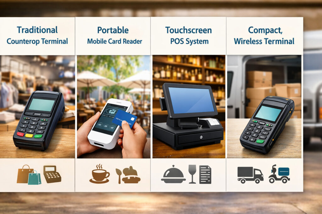 Types of credit card machines by business type (comparison table)