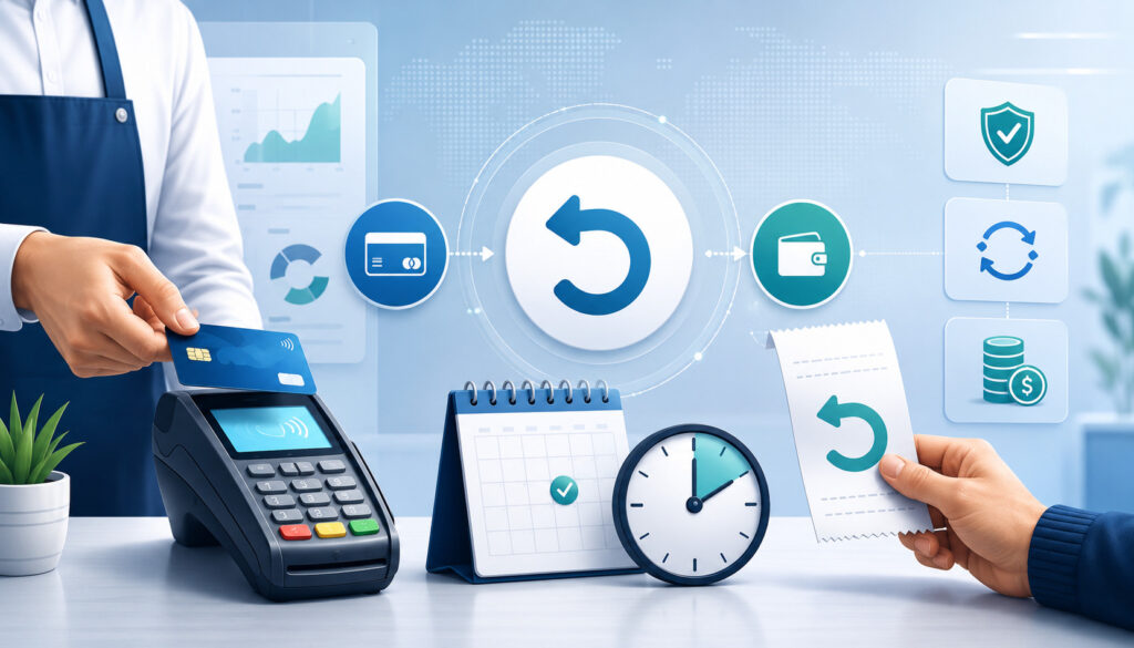Same-day payment void and transaction reversal illustration